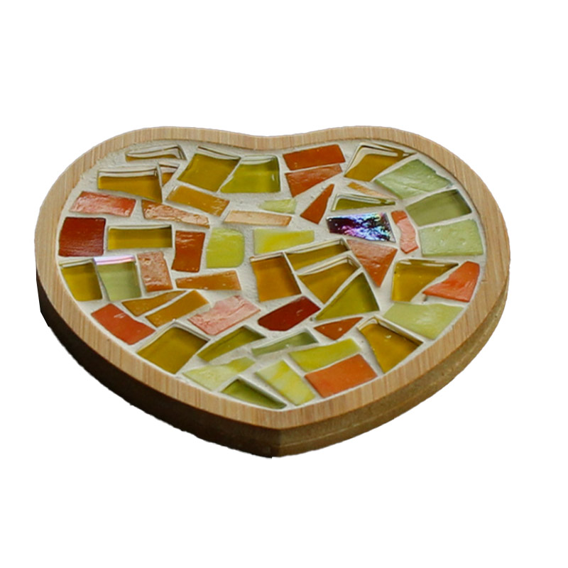 Posavasos de mosaico en forma de corazón, artesanía creativa para manualidades de bricolaje, decoración del hogar, regalo dulce, estilo Ins, superventas