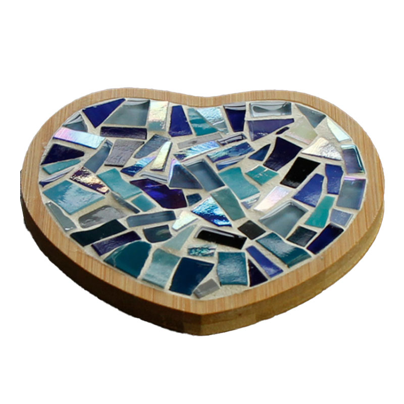 Posavasos de mosaico en forma de corazón, artesanía creativa para manualidades de bricolaje, decoración del hogar, regalo dulce, estilo Ins, superventas