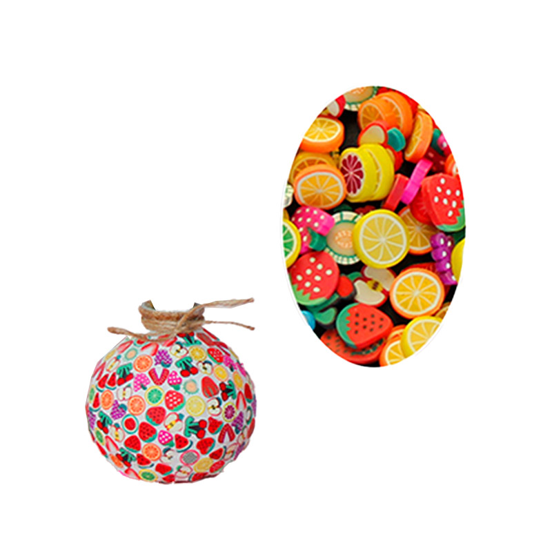 Florero artesanal de arcilla polimérica Estilo mosaico Floral Sonrisa Diseño de frutas de Navidad Regalo creativo Decoración para el hogar Tamaño pequeño grande Flor artificial Flor fresca