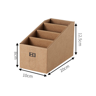 Caja de almacenamiento de escritorio multifuncional papel kraft ecológico color natural