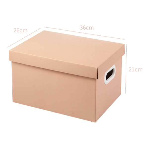 Caja Bankers color Beige Rosa con tapa elevable y asas protectoras caja de almacenaje de papel kraft reciclable de diferentes medidas