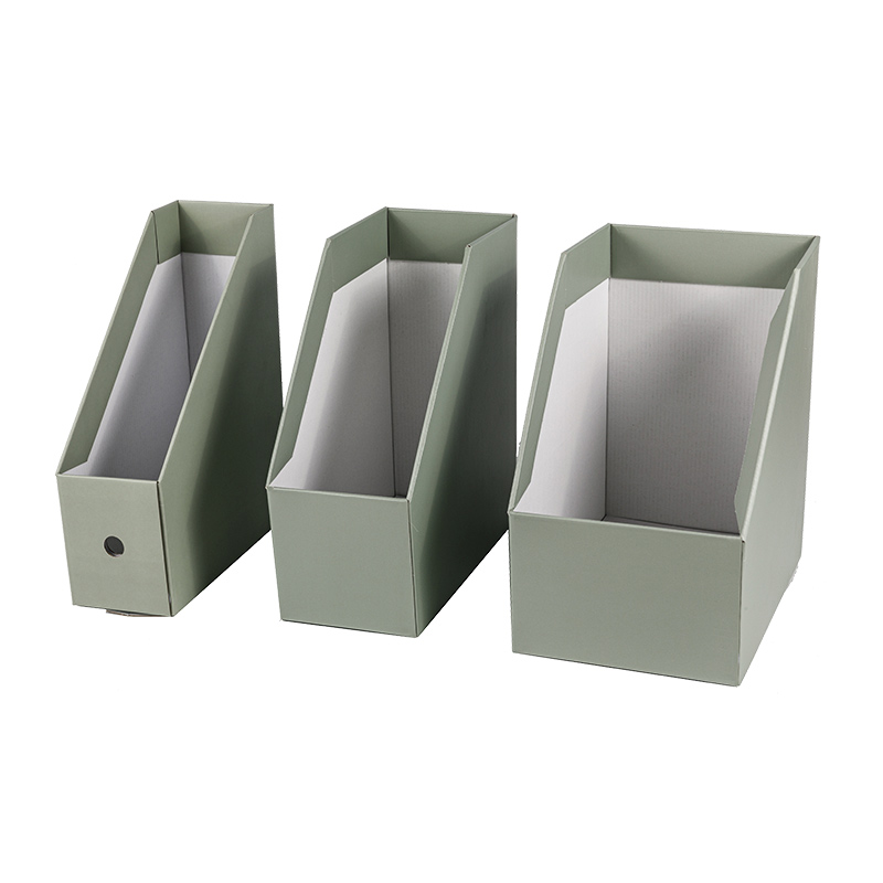 Caja portaarchivos verde claro/oscuro/soporte para libros cajas separadas de papel kraft se pueden montar