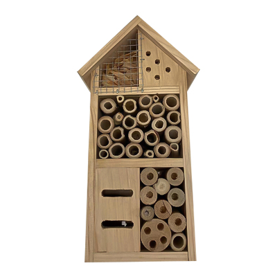 Casa de abeja de madera para decoración al aire libre del hábitat del insecto vivo de la abeja del jardín