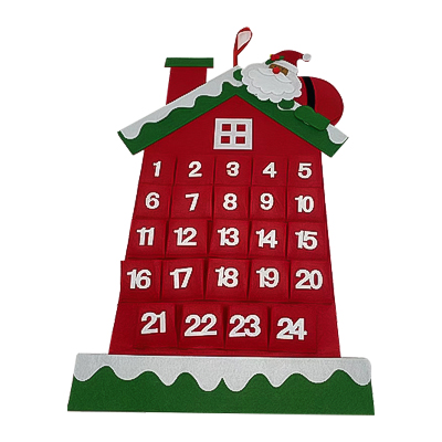 Calendario de Adviento de House & Santa Bolsa para colgar con bolsillos de 24